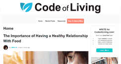 Desktop Screenshot of codeofliving.com